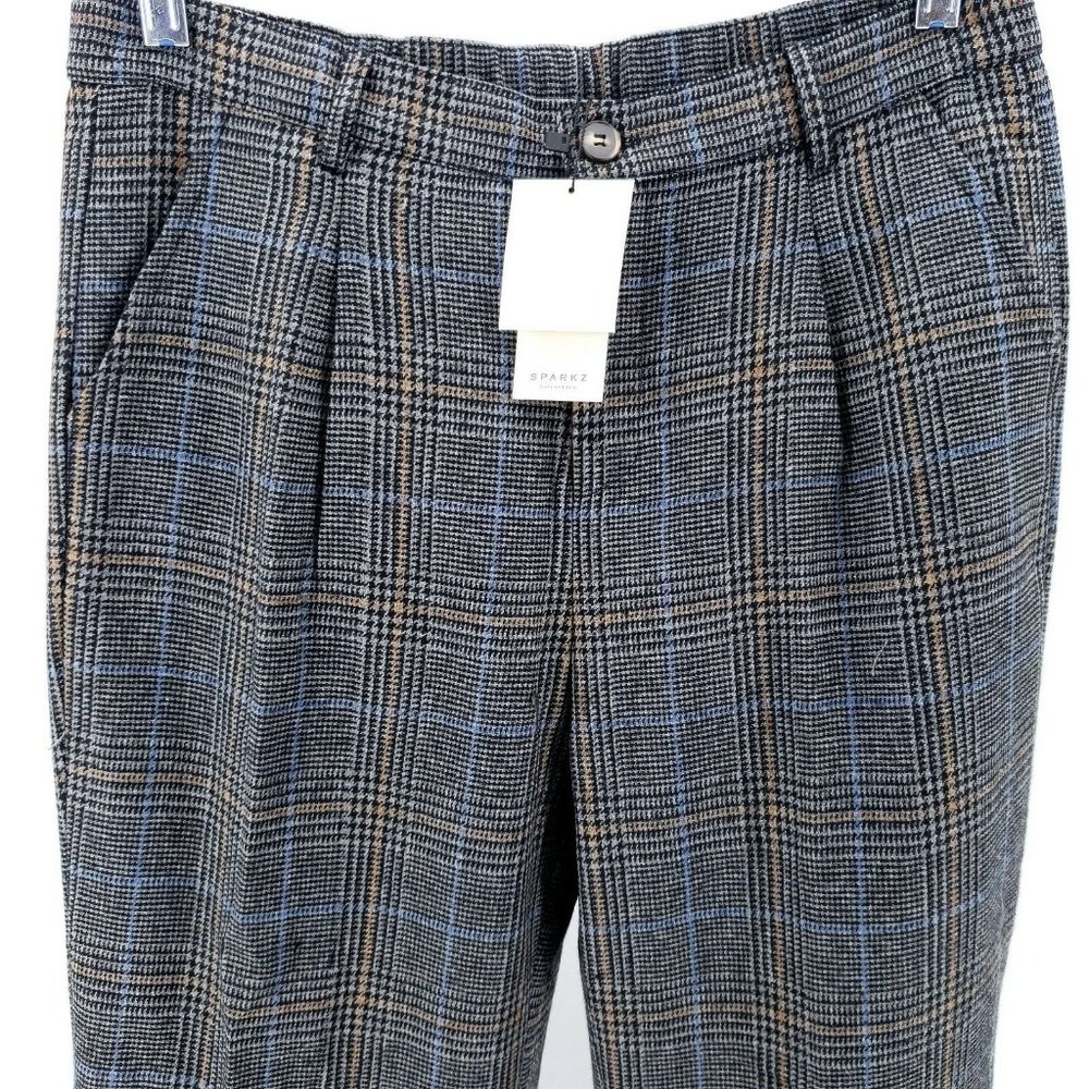 ANTHROPOLOGIE SPARKZ Wool Blend Plaid Dress Pants